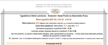 Tygodniowa Oferta Lunchowa. Tydzień KW 19 & Smaki na Życzenie 